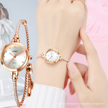 SKMEI 1805 Ladies Quartz Wristwatches Stainless Steel Bracelet Watch for Women